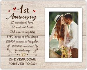 1st Anniversary Romantic Gift Picture Frame