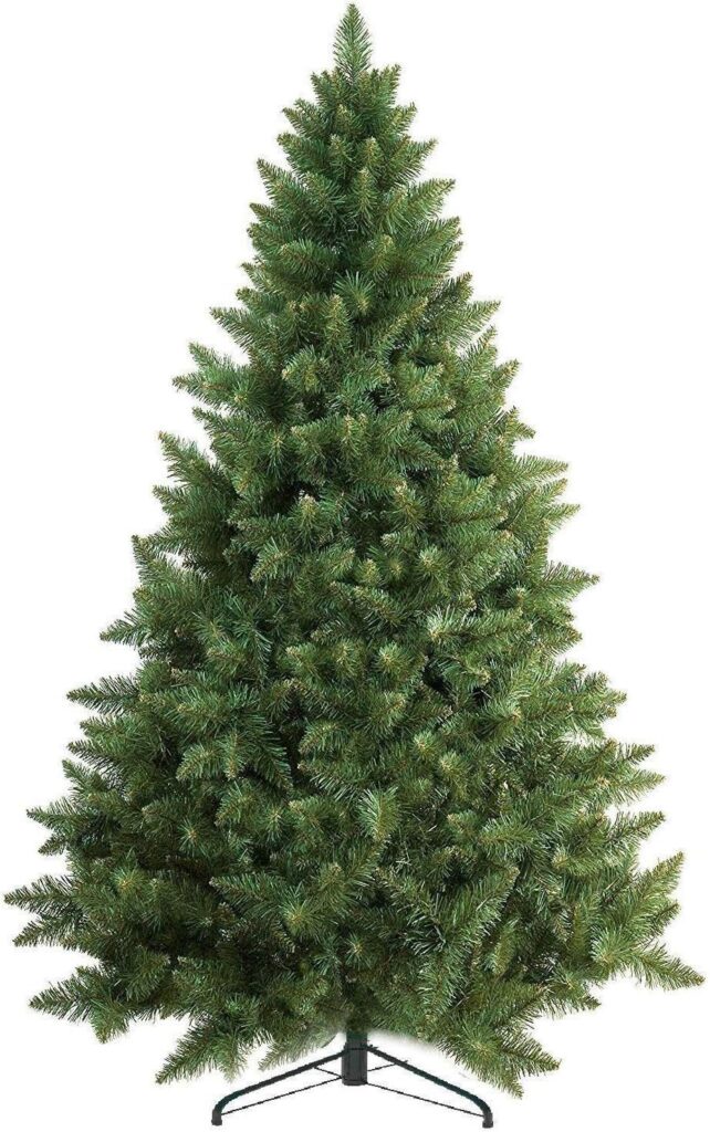 6 Ft Premium Christmas Tree with 1200 Tips for Fullness - Artificial Canadian Fir Full Bodied Christmas Tree with Metal Stand, Lightweight and Easy to Assemble