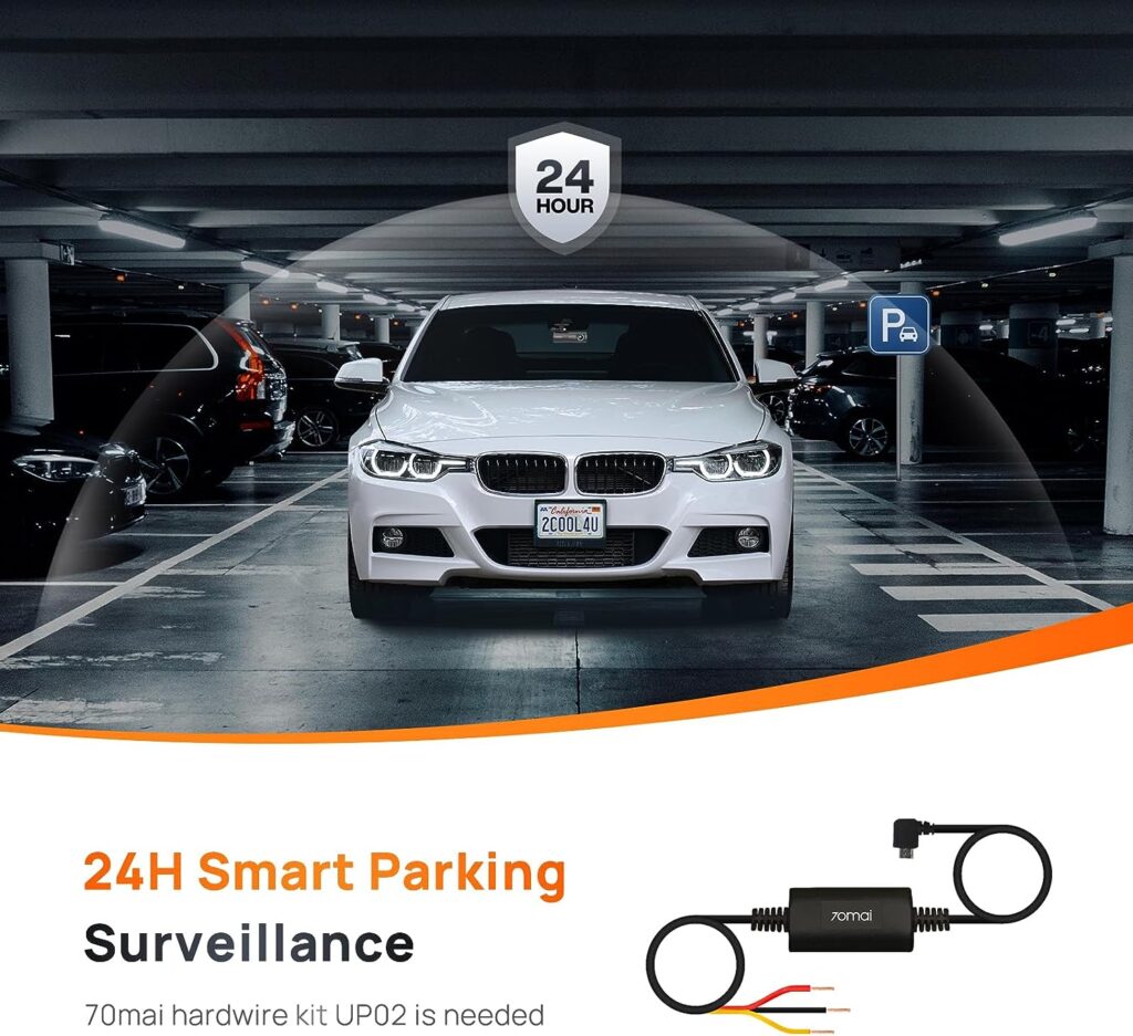 70mai Smart Dash Cam 1S, 1080P Full HD, Smart Dash Camera for Cars, Sony IMX307, Built-in G-Sensor, Powerful Night Vision, WDR