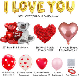 I love You Balloon Specifications