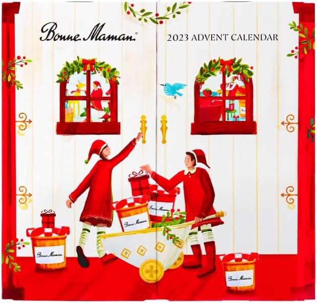 Bonne Maman 2023 Limited Edition Advent Calendar, 23 Mini Spreads and 1 Honey