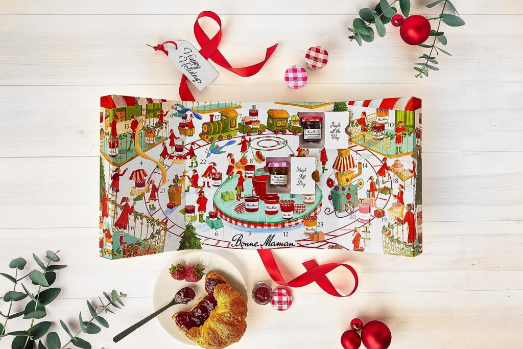 Bonne Maman 2023 Limited Edition Advent Calendar, 23 Mini Spreads and 1 Honey