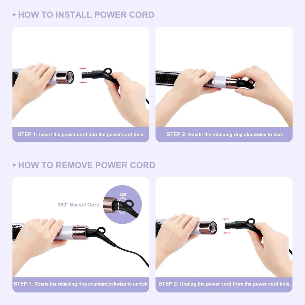 Hair Straightener and Curler, PARWIN PRO BEAUTY 1 Flat Iron,1.25 Curling Iron Hair Straightener Brush with Detachable Power Cord, LED Temp Control Instant Heat Up, Dual Voltage, for Home Travel