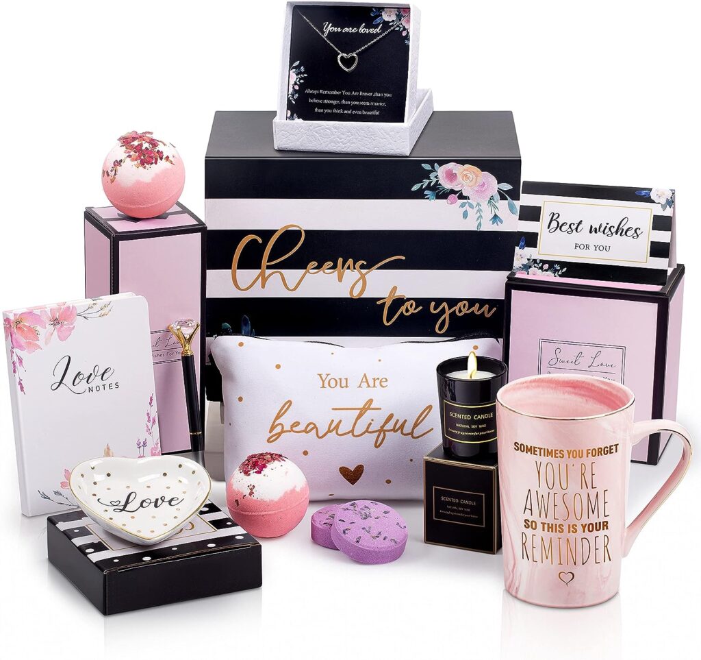 Jumway Birthday Gift Basket For Women 11 Unique Birthday Gifts For Her, Mom, Friends Female, Sister, Coworker, Wife, Girlfriend
