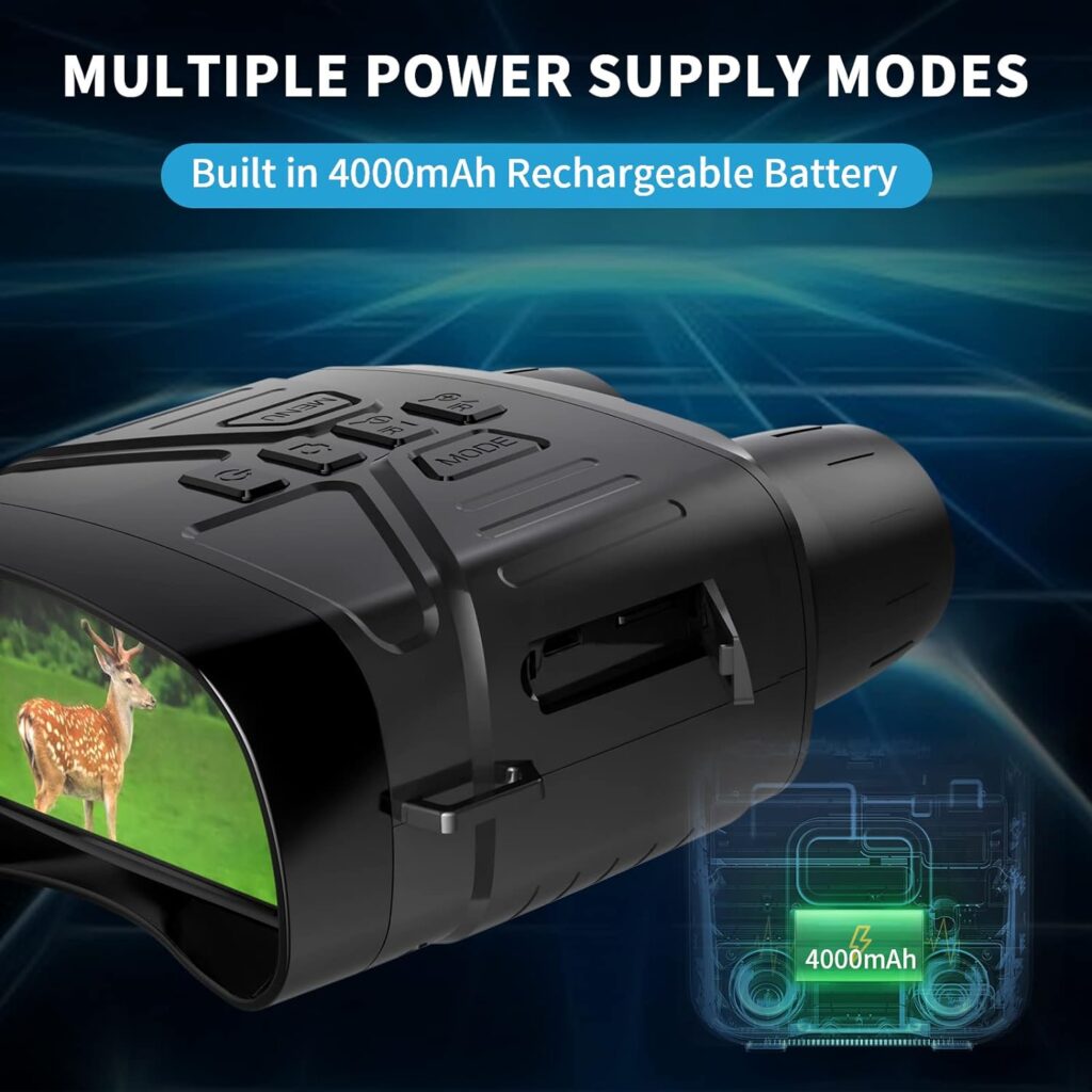 Night Vision Goggles - 4K Night Vision Binoculars for Adults, 3 Large Screen Binoculars can Save Photo and Video with 32GB Memory Card Rechargeable Lithium Battery