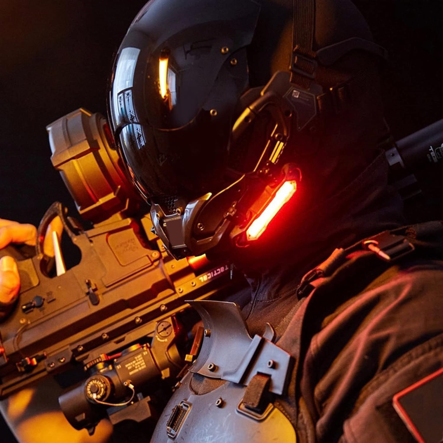 punk gothic cyber-helmet mask for men