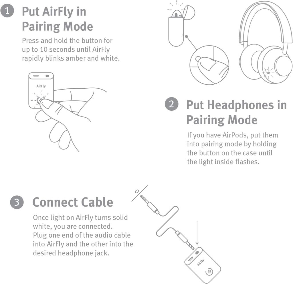 Twelve South AirFly | Wireless transmitter to use Wireless/Noise-cancelling headphones in gyms or on airplanes