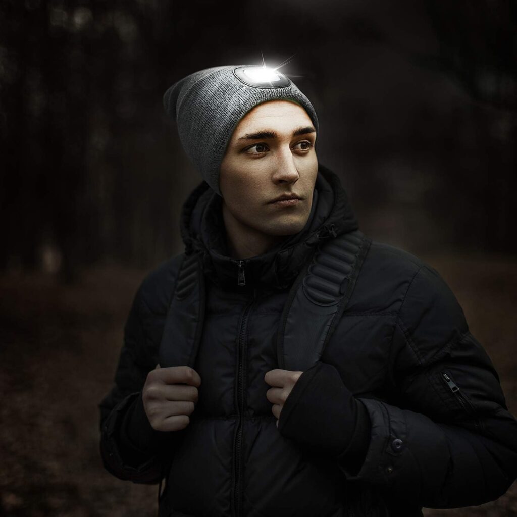 Unisex Beanie with The Light Gifts for Men Dad Father USB Rechargeable Caps
