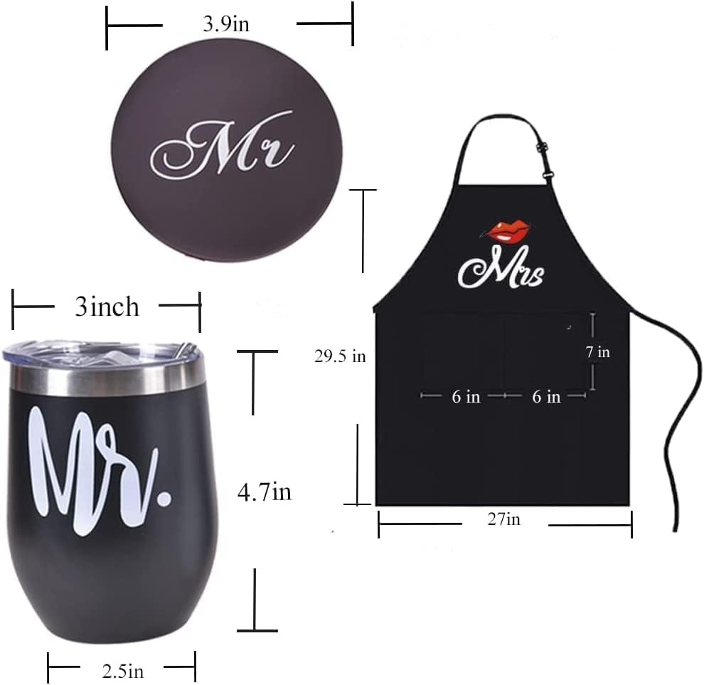 Couple's Aprons and tumblers