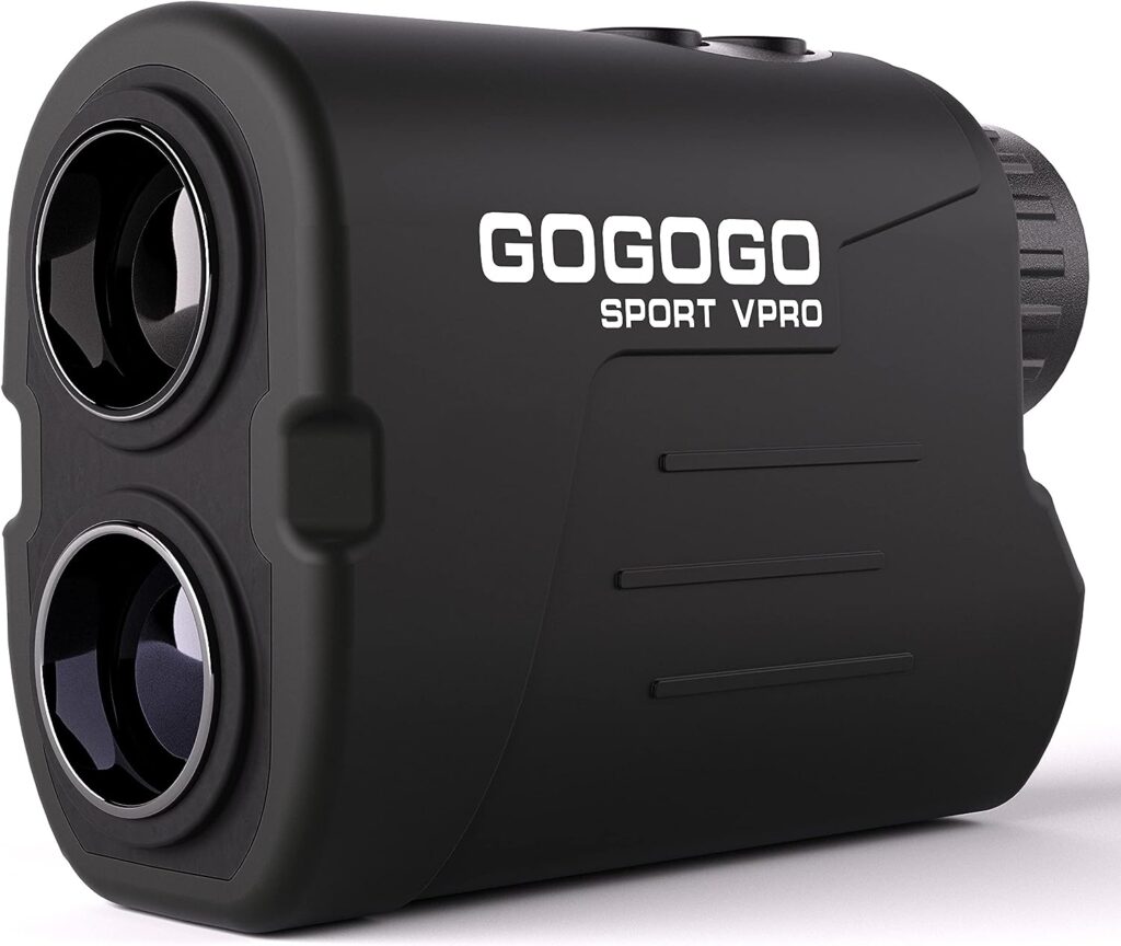 Gogogo Sport Vpro GS03 Laser Golf/Hunting Rangefinder, 6X Magnification Clear View 650/1200 Yards Laser Range Finder, Lightweight, Slope, Pin-Seeker Flag-Lock Vibration